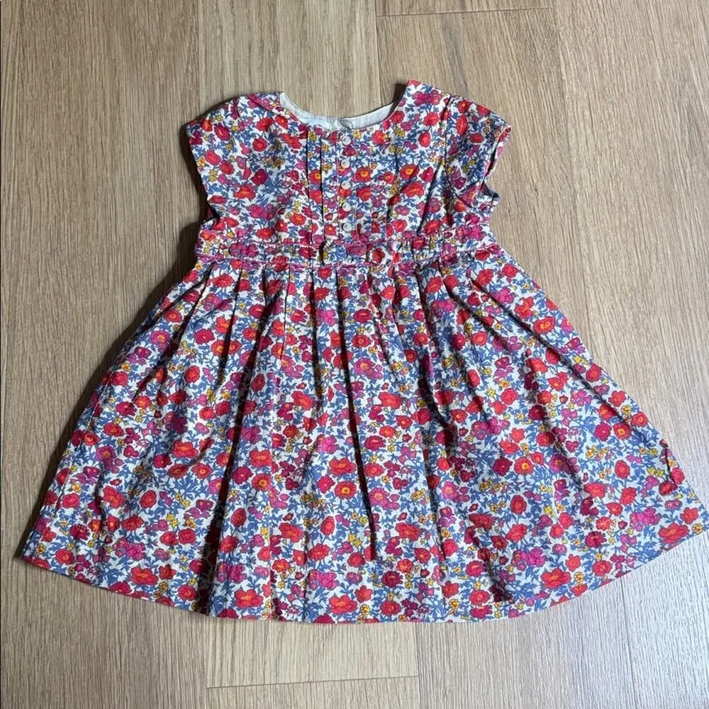 DP...am Bebe Floral Baby Dress with Bonnet and Shoes Size 12 Months